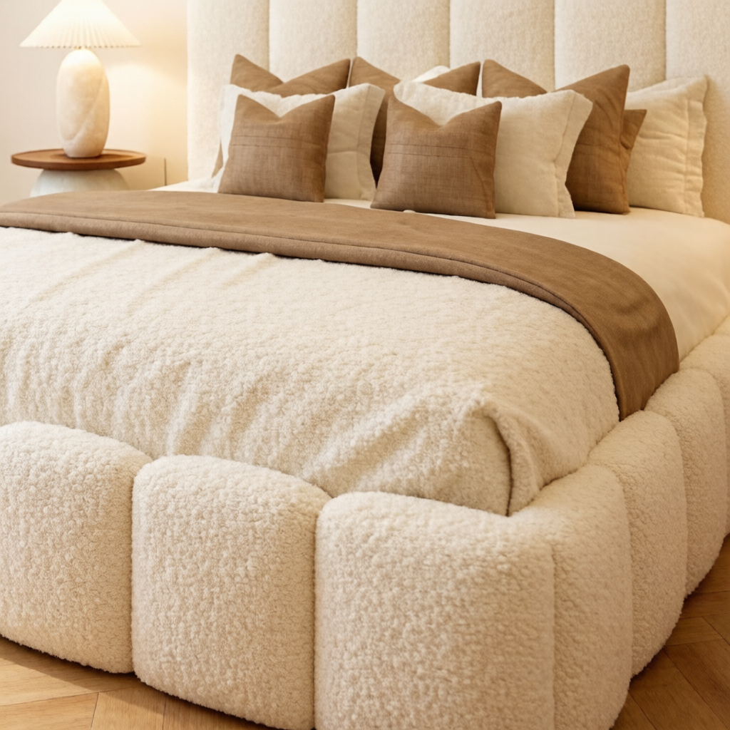 Orlando Teddy Boucle Bed Frame