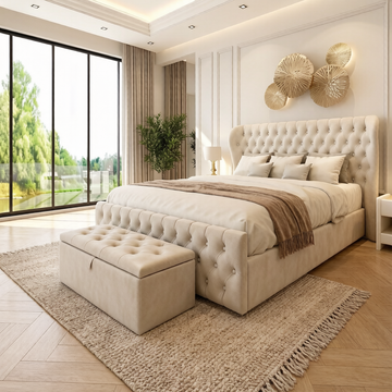 Kendal Butterfly Wingback Bed