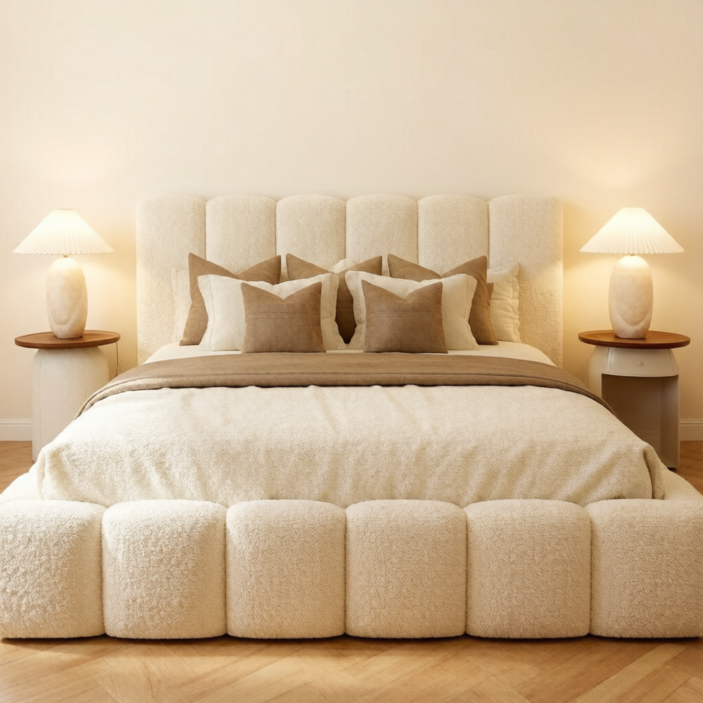 Orlando Teddy Boucle Bed Frame