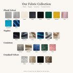 Fabric collection: Plush, Naples, Coniston and Crushed Velvet colours