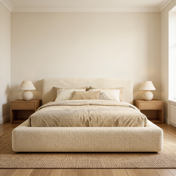 Teddy Zen (Teddy Boucle Cream) Bed frame