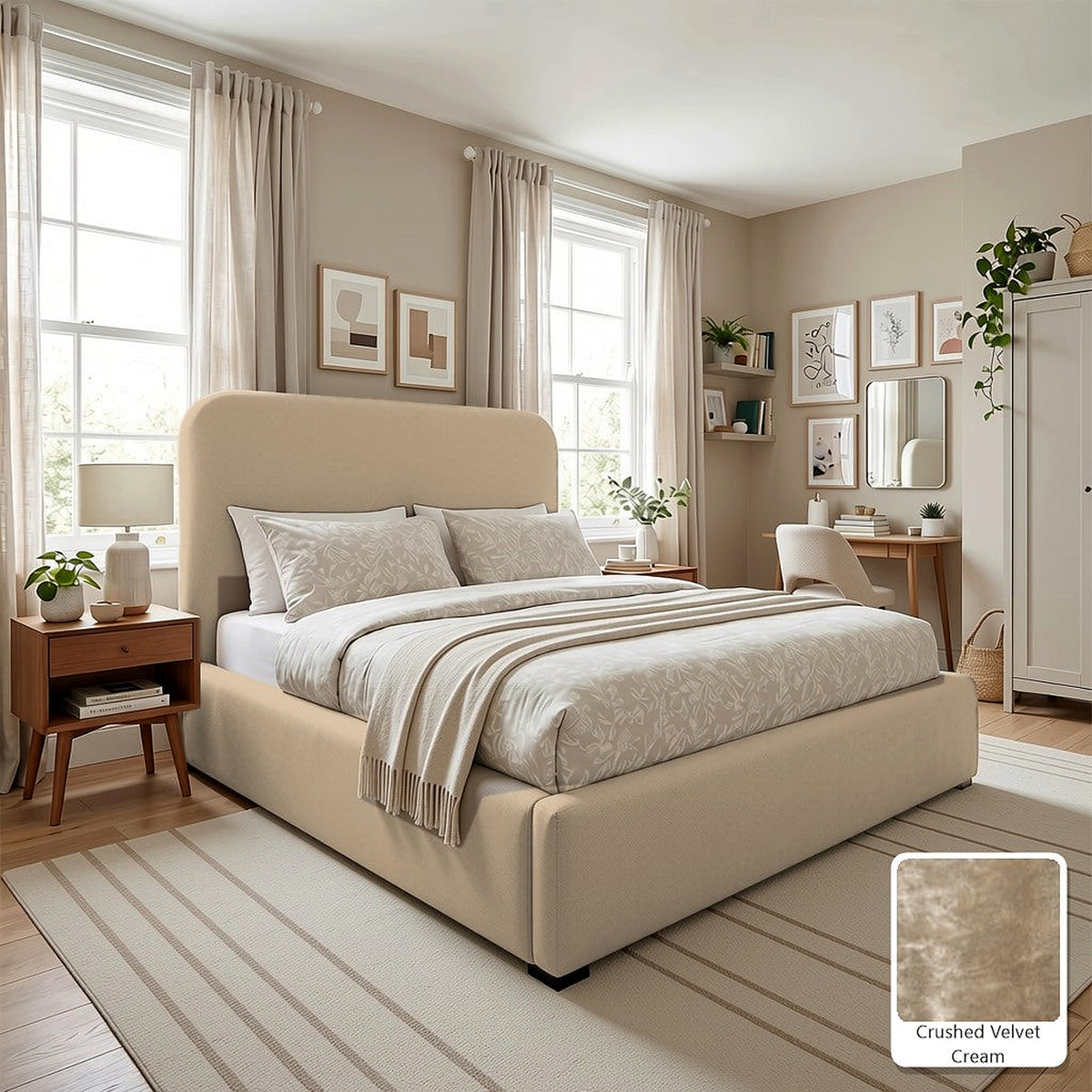 Hawaii Cream Boucle Bed Frame