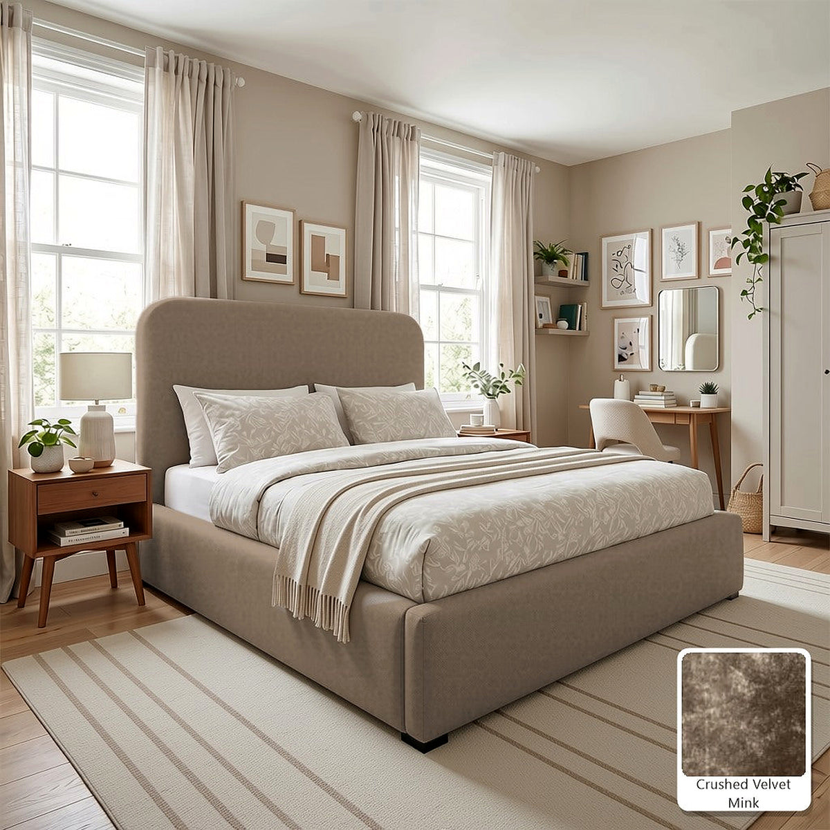 Hawaii Cream Boucle Bed Frame