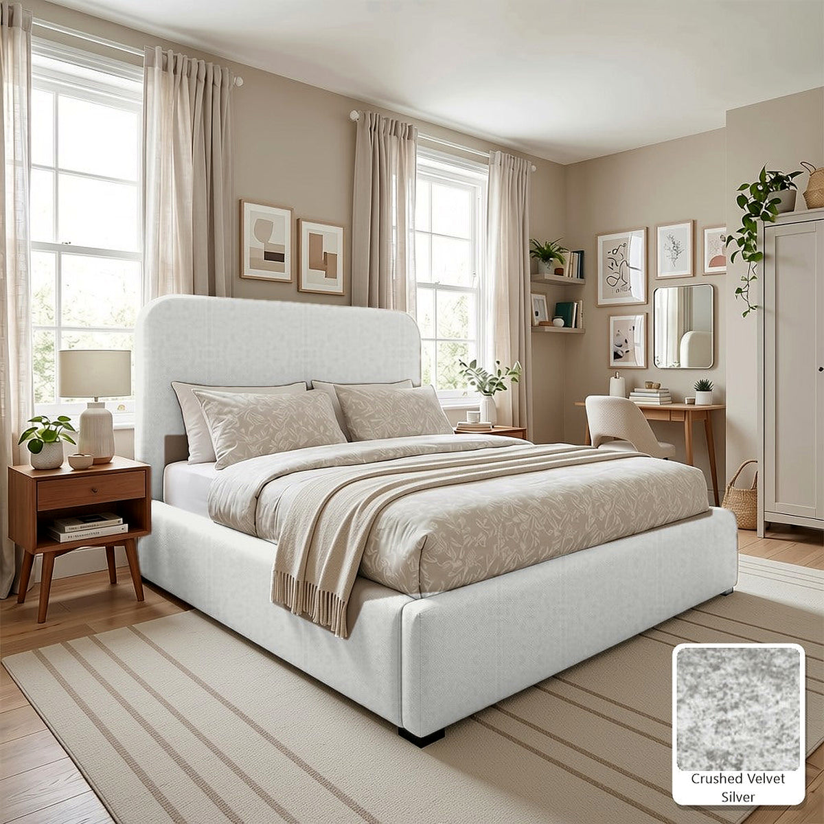 Hawaii Cream Boucle Bed Frame
