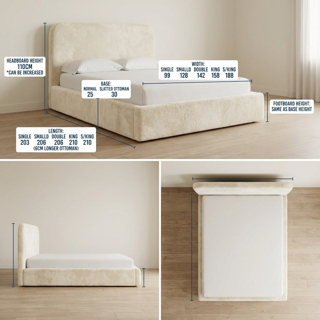 Hawaii Bed Frame measurements and dimensions