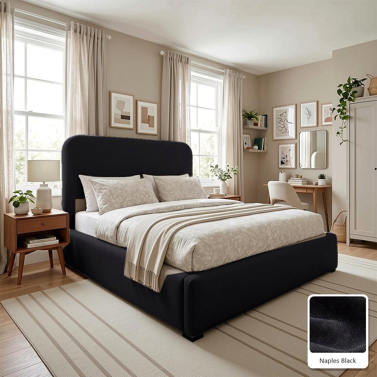 Hawaii Cream Boucle Bed Frame