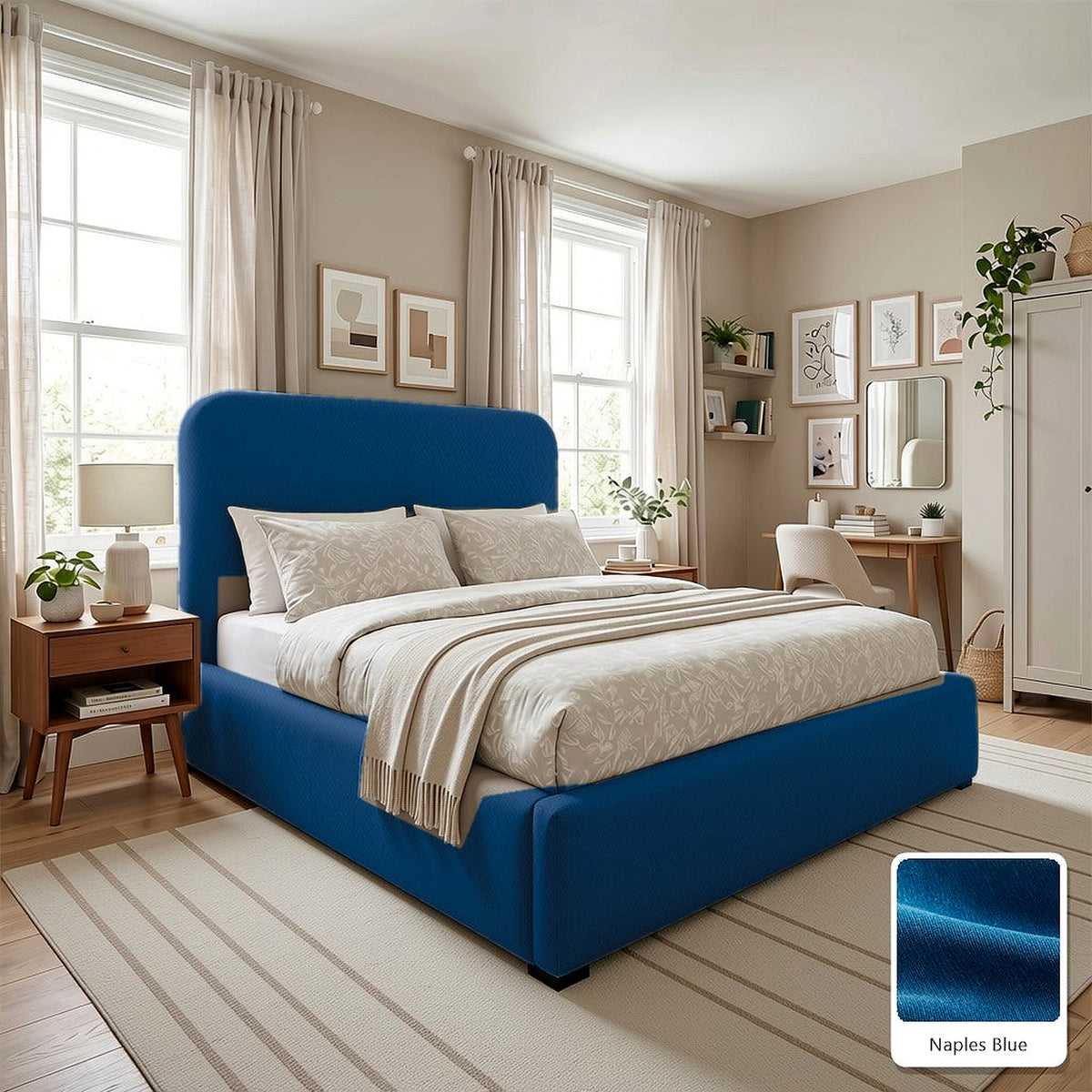 Hawaii Cream Boucle Bed Frame