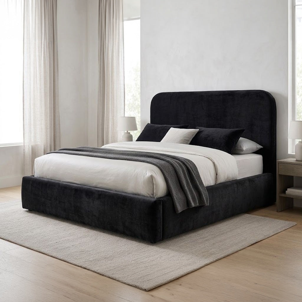 Hawaii Bed Frame in Plush Black