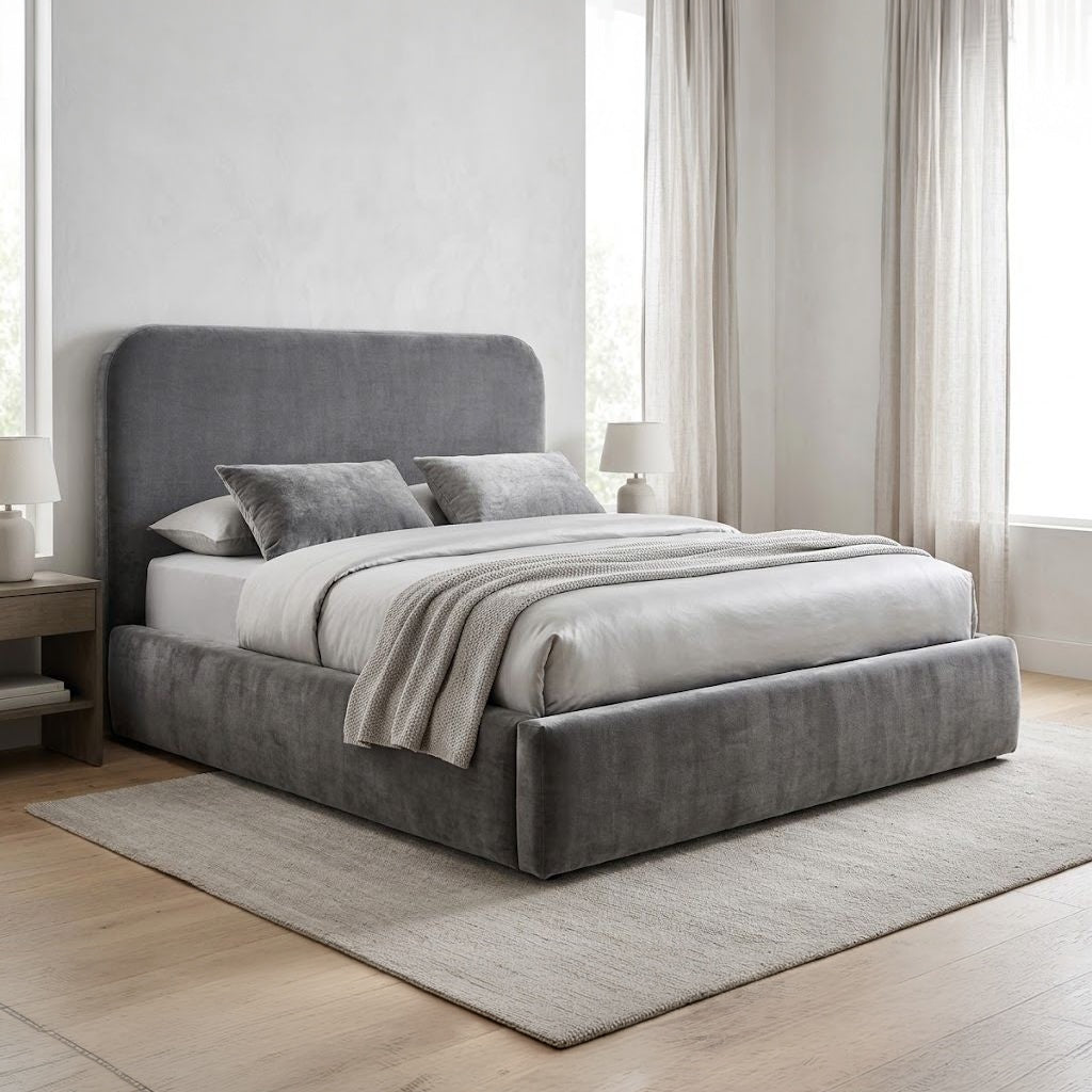 Hawaii Bed Frame in Plush Grey