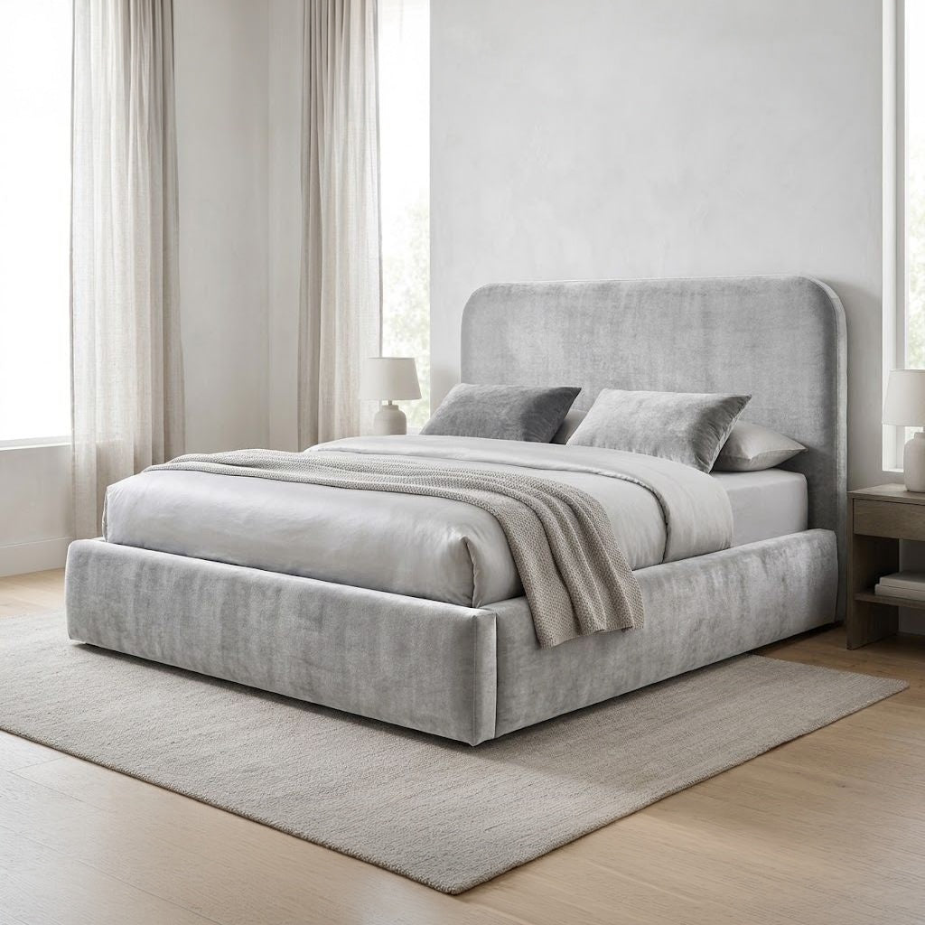 Hawaii Bed Frame in Plush Silver