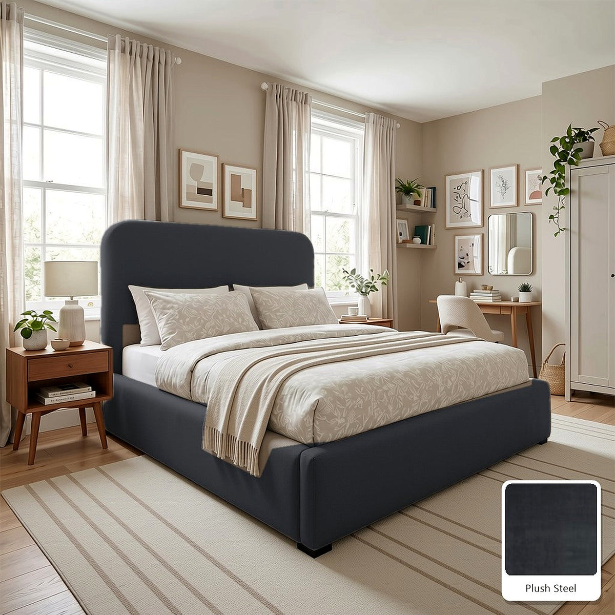 Hawaii Cream Boucle Bed Frame