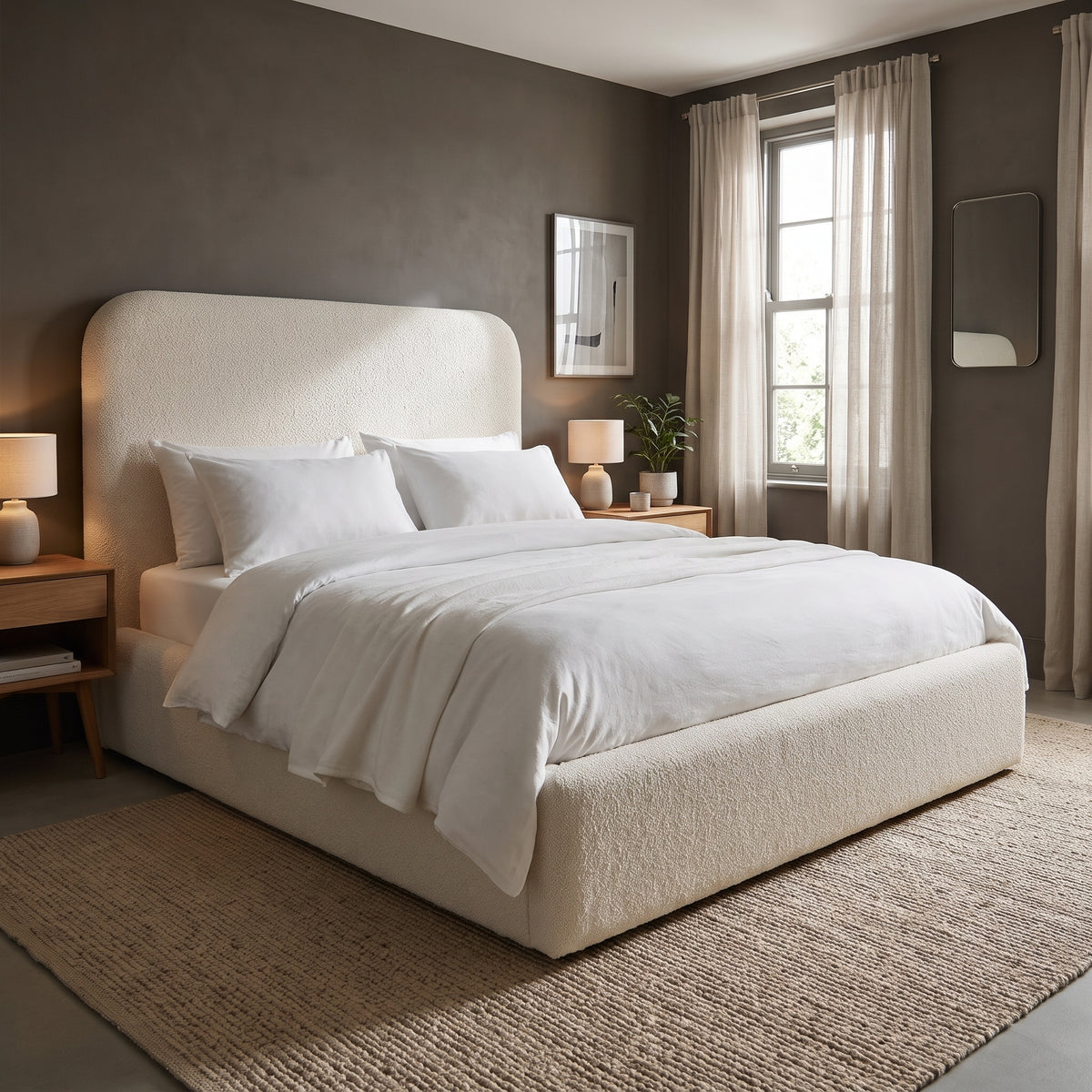 Hawaii Teddy Bed Frame in Teddy Cream