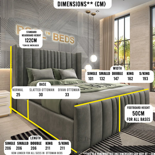 2026 Manhattan Bed Frame with Lines