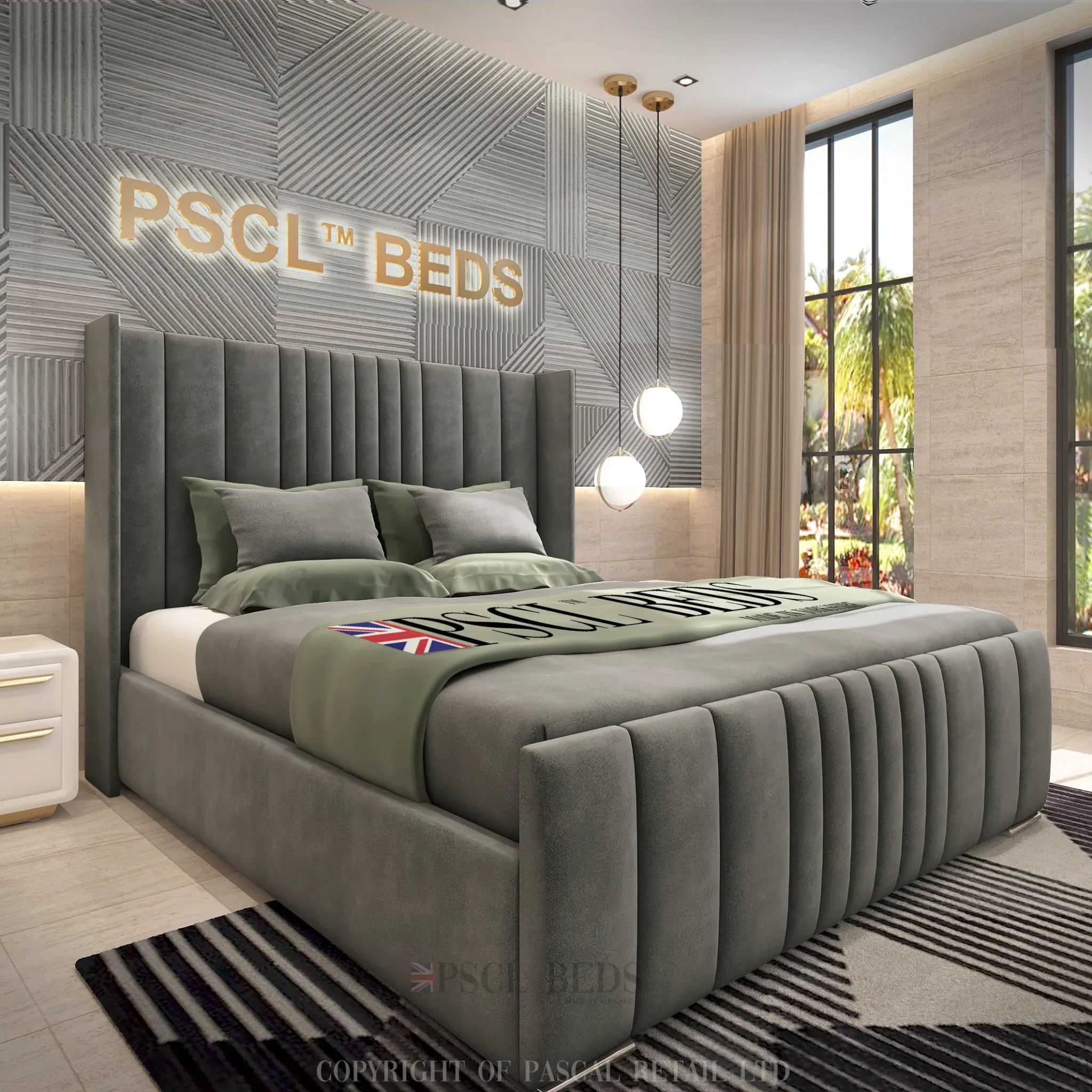 2026 Manhattan Bed Frame with Lines