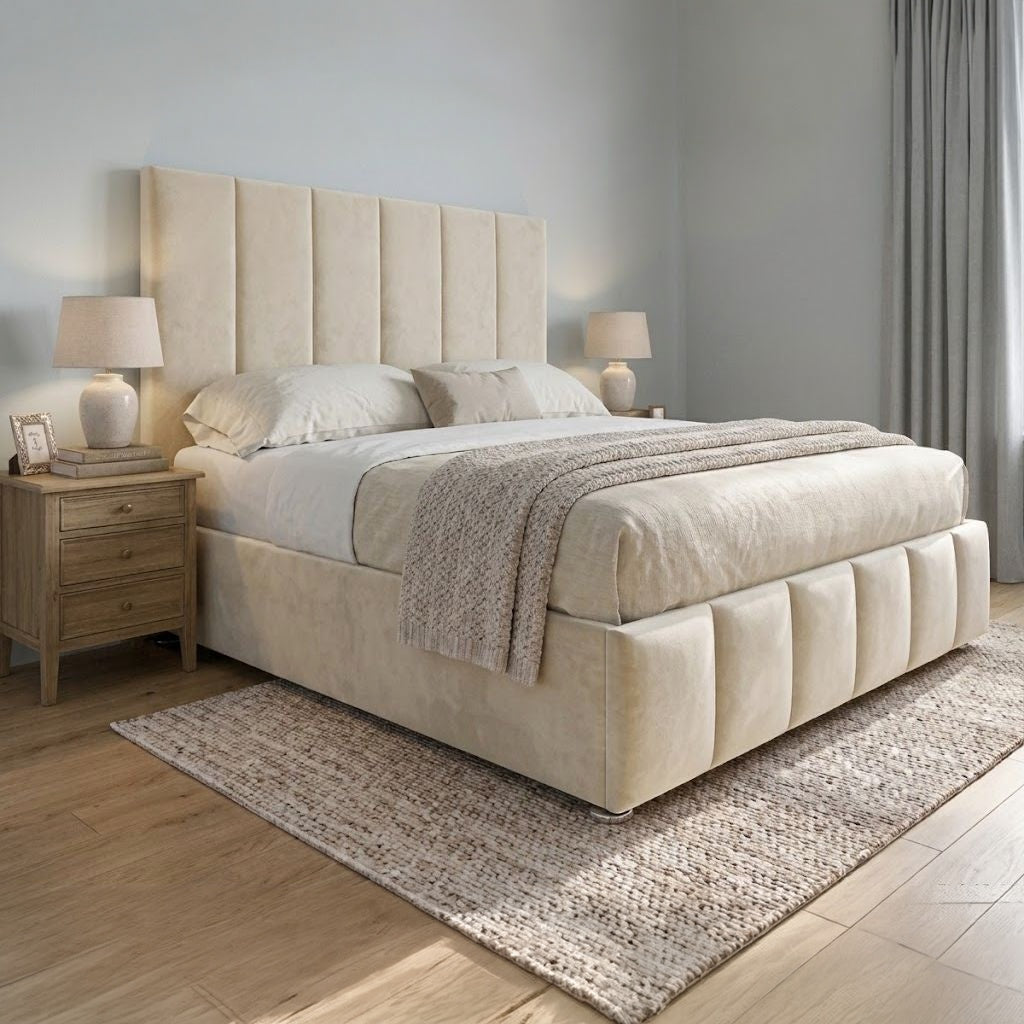 Mayfair Upholstered Bed Frame in Plush Cream