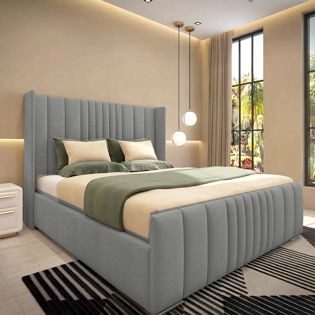 Nova Panelled Wingback Bed Frame