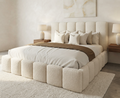 Orlando Teddy Boucle Bed Frame in cream boucle