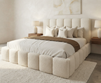 Orlando Teddy Boucle Bed Frame in cream boucle