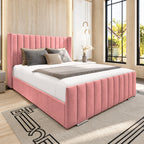 Vela Upholstered Bed Frame with Ottoman Storage Option