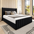 Vela Upholstered Bed Frame with Ottoman Storage Option