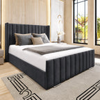 Vela Upholstered Bed Frame with Ottoman Storage Option